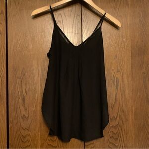 {Ali & Kris} Black Tank with Pleat Details